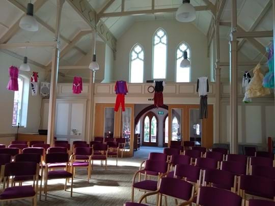 The church decorated for an All-In services